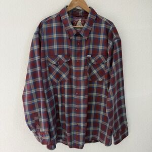 Dixxon Flannel Mens Old Port Plaid Shirt 4XL Pearl Snap
